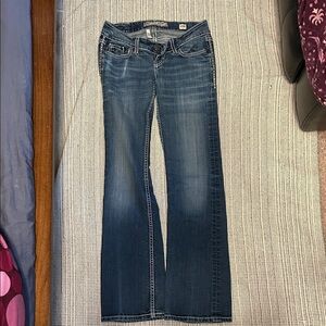 BKE Women's Dark Blue Flare Jeans